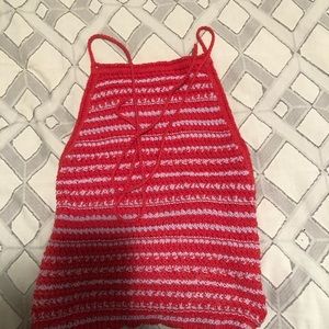 Knit halter top